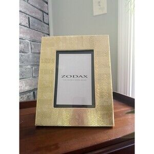 Zodax 5x7 Gold Chevron Herringbone Picture Frame